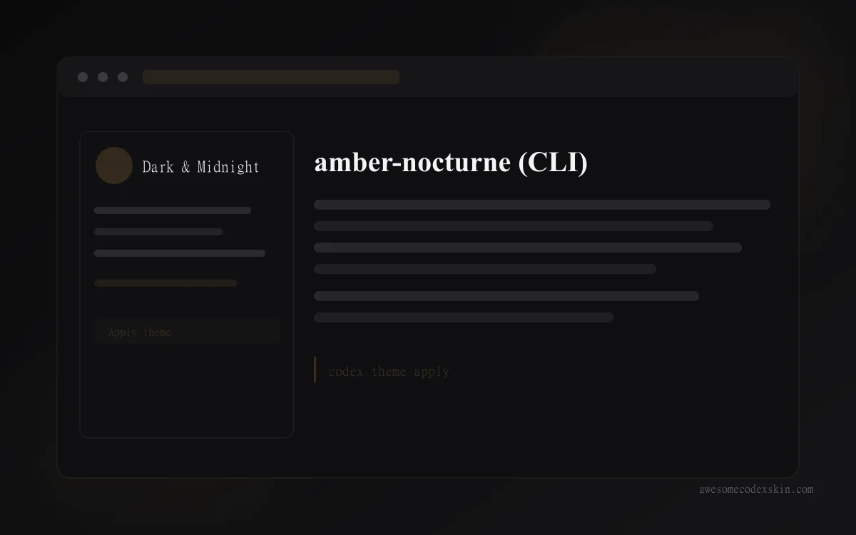 amber-nocturne (CLI) preview