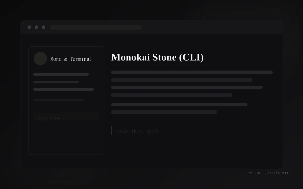 Monokai Stone (CLI) preview