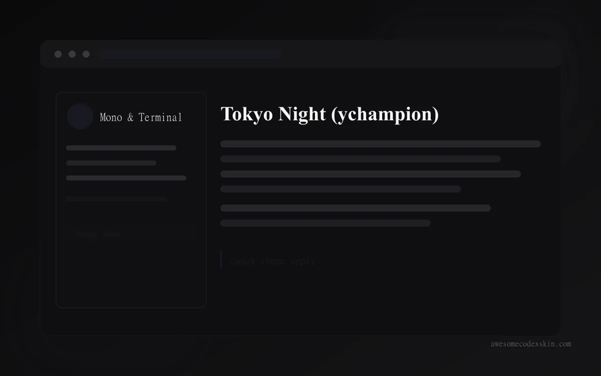 Tokyo Night (ychampion) preview
